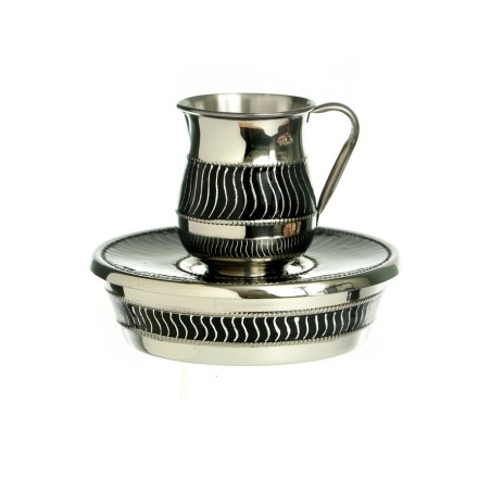 Three Piece Mayim Achronim Set Silver Stainless St... | Mayim Achronim