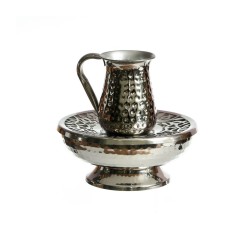 Silver Plated Stainless Steel Mayim Achronim Set H... | Mayim Achronim