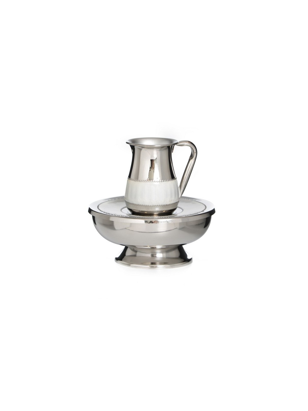 Silver Plated Mayim Achronim Jug and Bowl with Lid... | Mayim Achronim
