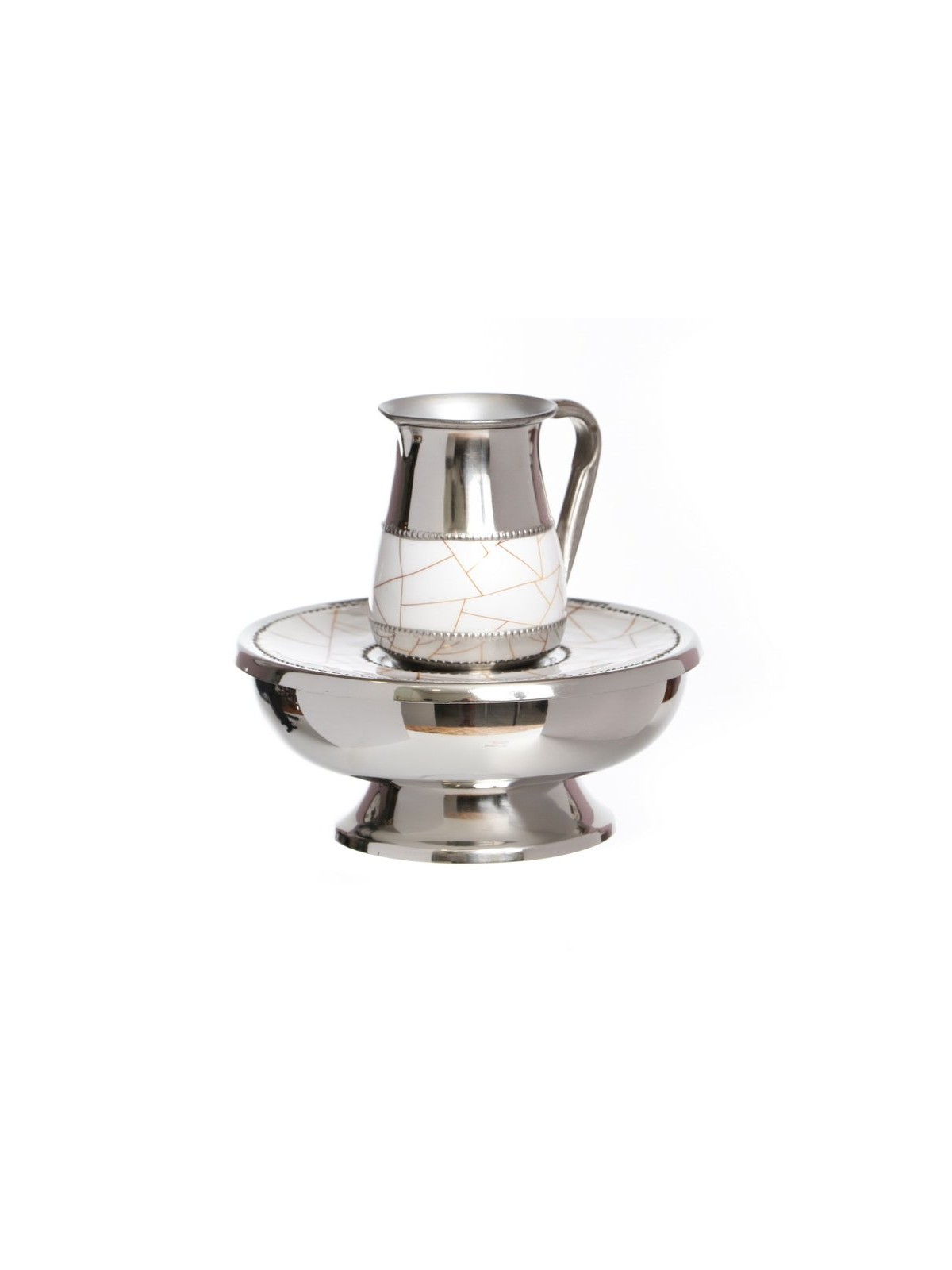 Stainless Steel Mayim Achronim Set White and Gold ... | Mayim Achronim