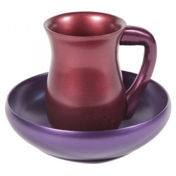 Yair Emanuel Two Piece Aluminum Mayim Achronim Set... | Mayim Achronim