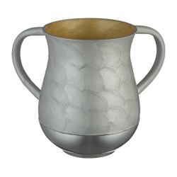 Netilat Yadayim Wash Cup Aluminum Silver Design | Wash Cups