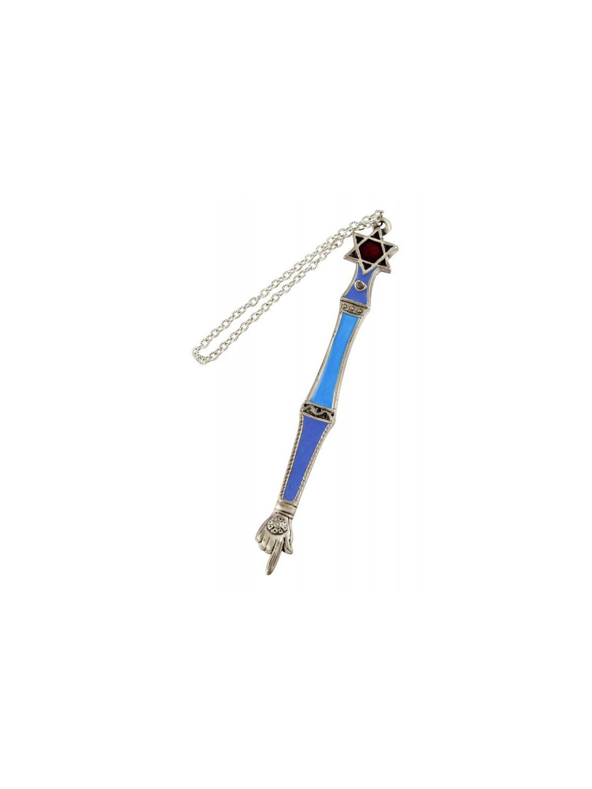Enamel Plated Torah Pointer Light Blue %96 Star of... | Torah Pointers