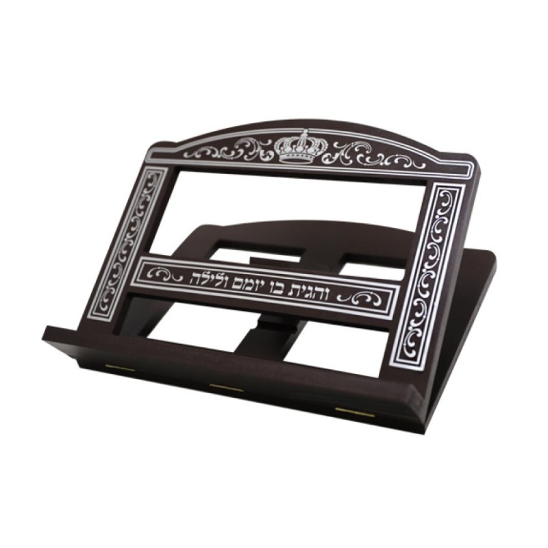 Mahogany Wood Table Stender Silver Swir... | Book Stands and Shtenders