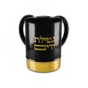 Natla Wash Cup Black and Gold Enamel with Netilat Yaday... | Wash Cups