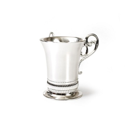 Silver Plated Netilat Yadayim Wash Cup Natla Geometric ... | Wash Cups