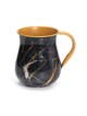 Stainless Steel Black and Gold Marble Design Wash Cup | Wash Cups