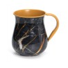 Stainless Steel Black and Gold Marble Design Wash Cup | Wash Cups