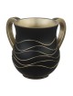 Polyresin Netilat Yadayim Wash Cup Black and Gold Wave ... | Wash Cups