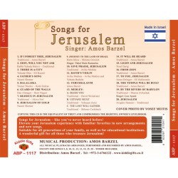 Songs for Jerusalem Audio CD | Israeli & Jewish Songs