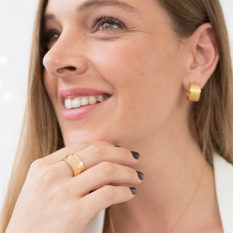 Handmade 18K Gold-Plated Eshet Chayil Adjustable Ring (Proverbs 31)