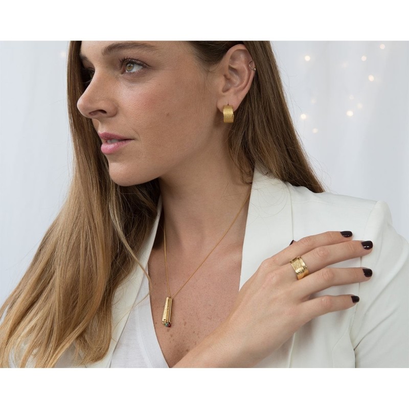 Handmade 18K Gold-Plated Eshet Chayil Adjustable Ring (Proverbs 31)