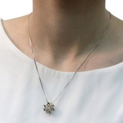 Sterling Silver Merkaba Star of David Kabbalah Necklace