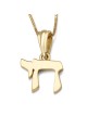 Dainty 14K Gold Chai Pendant - Yellow or White Gold