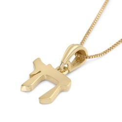 Dainty 14K Gold Chai Pendant - Yellow or White Gold