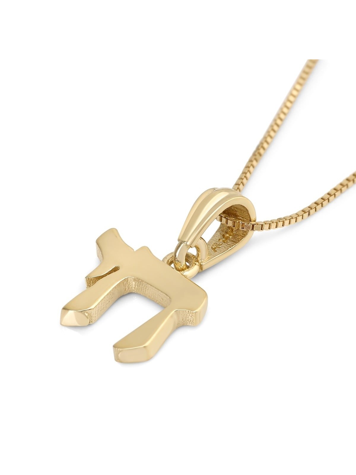 Dainty 14K Gold Chai Pendant - Yellow or White Gold
