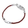Sterling Silver & Leather Kabbalah Healing Bracelet