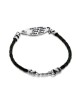 Sterling Silver & Leather Kabbalah Healing Bracelet