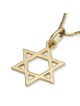Stylish 14K Yellow Gold Star of David Pendant Necklace