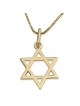 Stylish 14K Yellow Gold Star of David Pendant Necklace