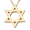 Deluxe 14K Gold Star of David Pendant Necklace - Unisex