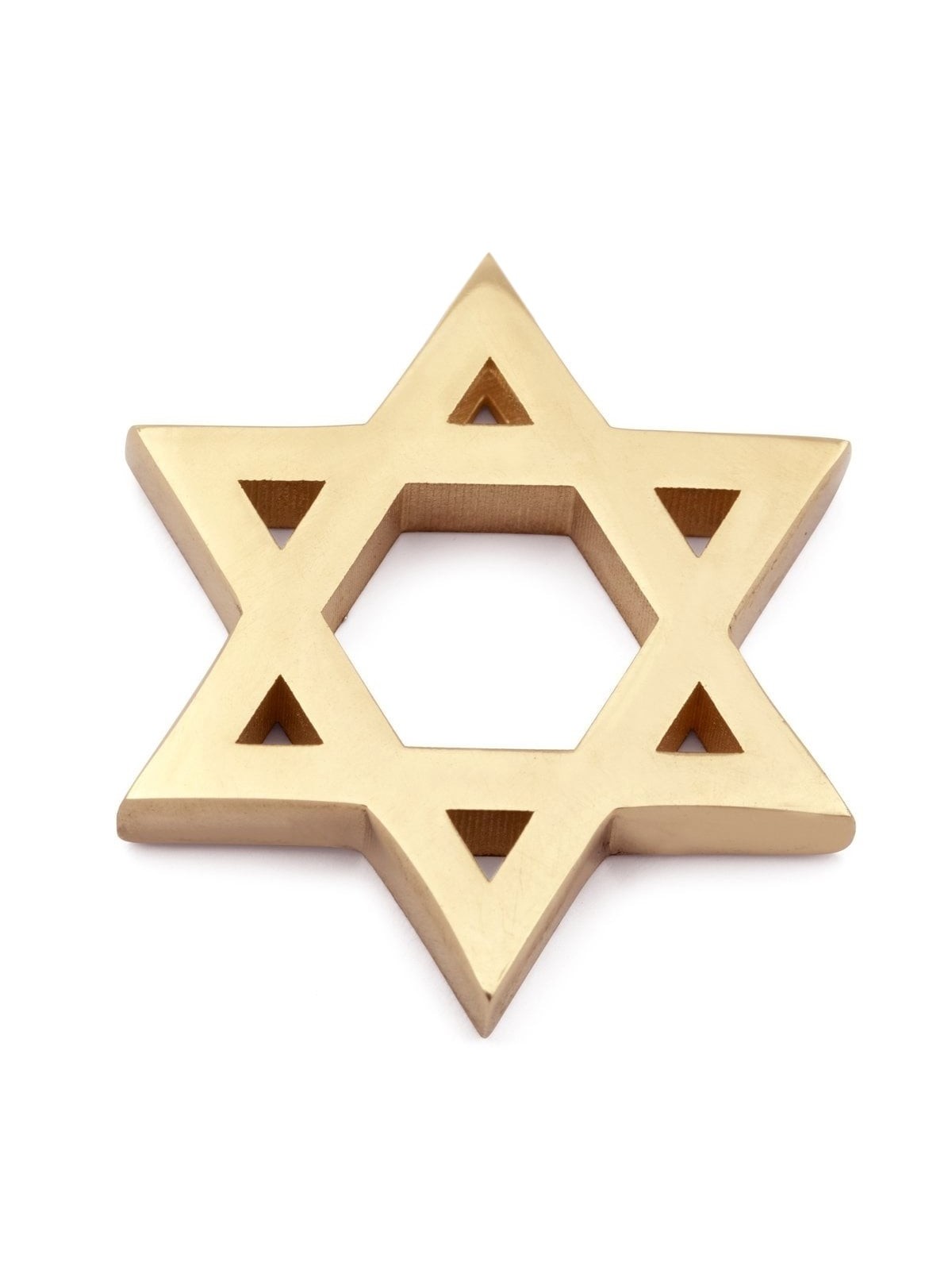 Deluxe 14K Gold Star of David Pendant Necklace - Unisex