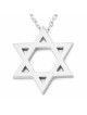 Deluxe 14K Gold Star of David Pendant Necklace - Unisex