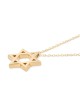 Deluxe 14K Gold Star of David Pendant Necklace - Unisex