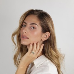 Star of David Spinner Ring with Hebrew Verses and Pomegranate Detail i