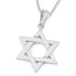 14K Gold Interconnecting Star of David Pendant - Yellow or White Gold