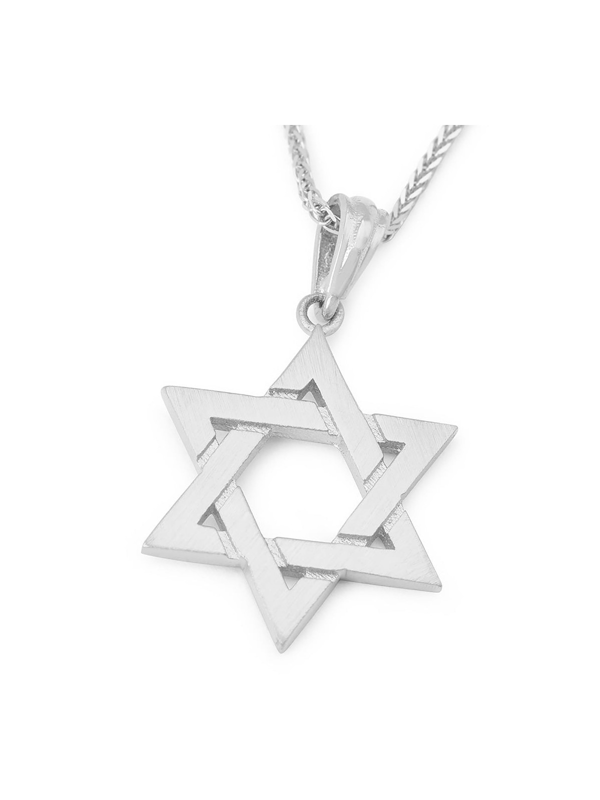 14K Gold Interconnecting Star of David Pendant - Yellow or White Gold