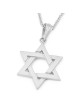 14K Gold Interconnecting Star of David Pendant - Yellow or White Gold