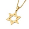 14K Gold Interconnecting Star of David Pendant - Yellow or White Gold