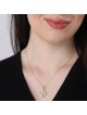 Stylish 14K Yellow Gold Interlocking Star of David Pendant Necklace