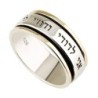 Deluxe 9K Gold & 925 Sterling Silver Ani LeDodi Spinner Ring Unisex -