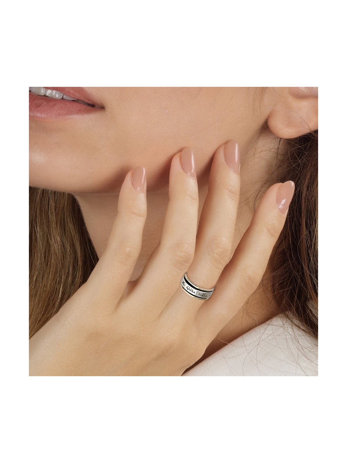Deluxe 9K Gold & 925 Sterling Silver Ani LeDodi Spinner Ring Unisex -
