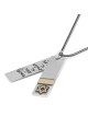 Shema Yisrael: Silver and Gold 'Dog Tags' Pendant for Men