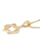 14K Gold Hearts Star of David Pendant Necklace for Women
