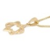 14K Gold Hearts Star of David Pendant Necklace for Women