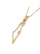 14K Gold Outline Map of Israel Pendant