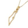 14K Gold Outline Map of Israel Pendant