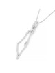 14K Gold Outline Map of Israel Pendant