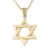 Large 14K Gold Interlocking Star of David Pendant - Color Option