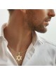 Large 14K Gold Interlocking Star of David Pendant - Color Option