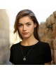 Large 14K Gold Interlocking Star of David Pendant - Color Option