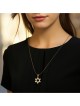 Large 14K Gold Interlocking Star of David Pendant - Color Option