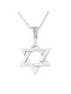 Large 14K Gold Interlocking Star of David Pendant - Color Option