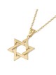 Large 14K Gold Interlocking Star of David Pendant - Color Option