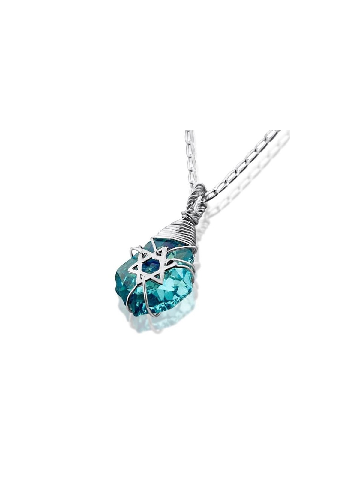 Crystal Postmodern Star of David Necklace