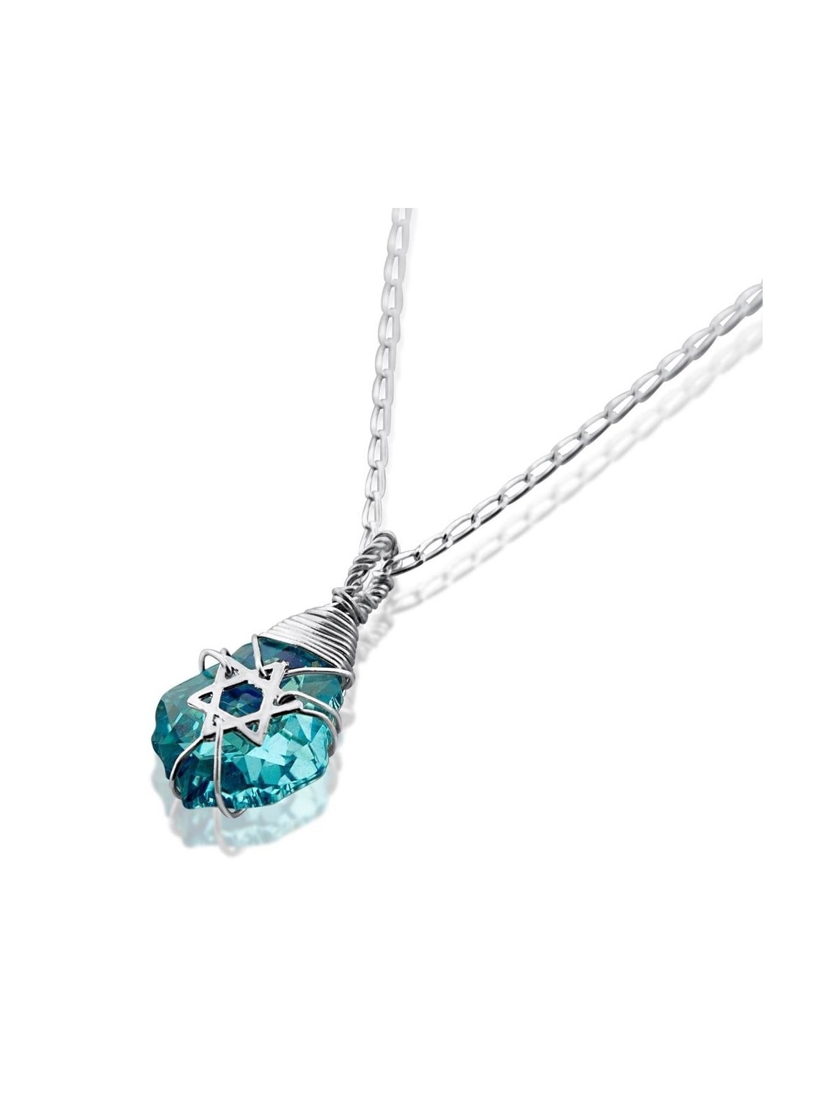 Crystal Postmodern Star of David Necklace